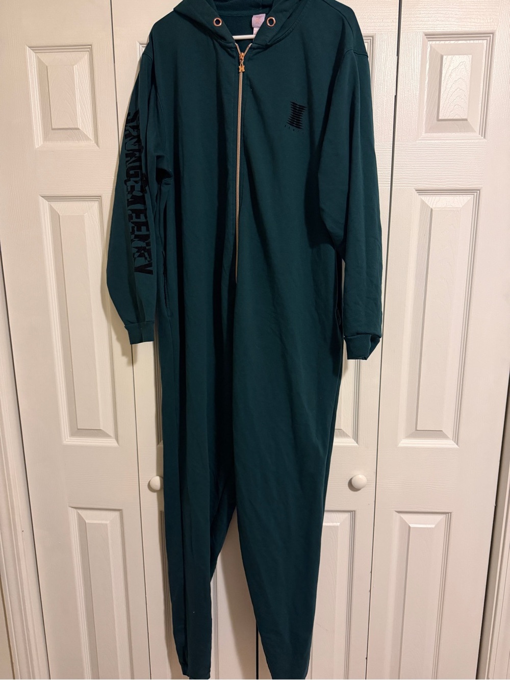 Savage X Fenty Zip-Front One-Piece Pajama in Teal